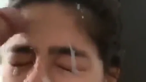 Masturbating BF On GF Face