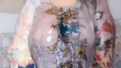 Cute DHA Aunty Shawer And Show Boobs